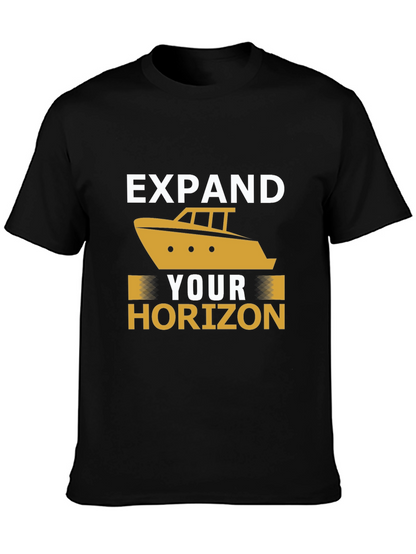Expand Your Horizon Black Graphic Tee