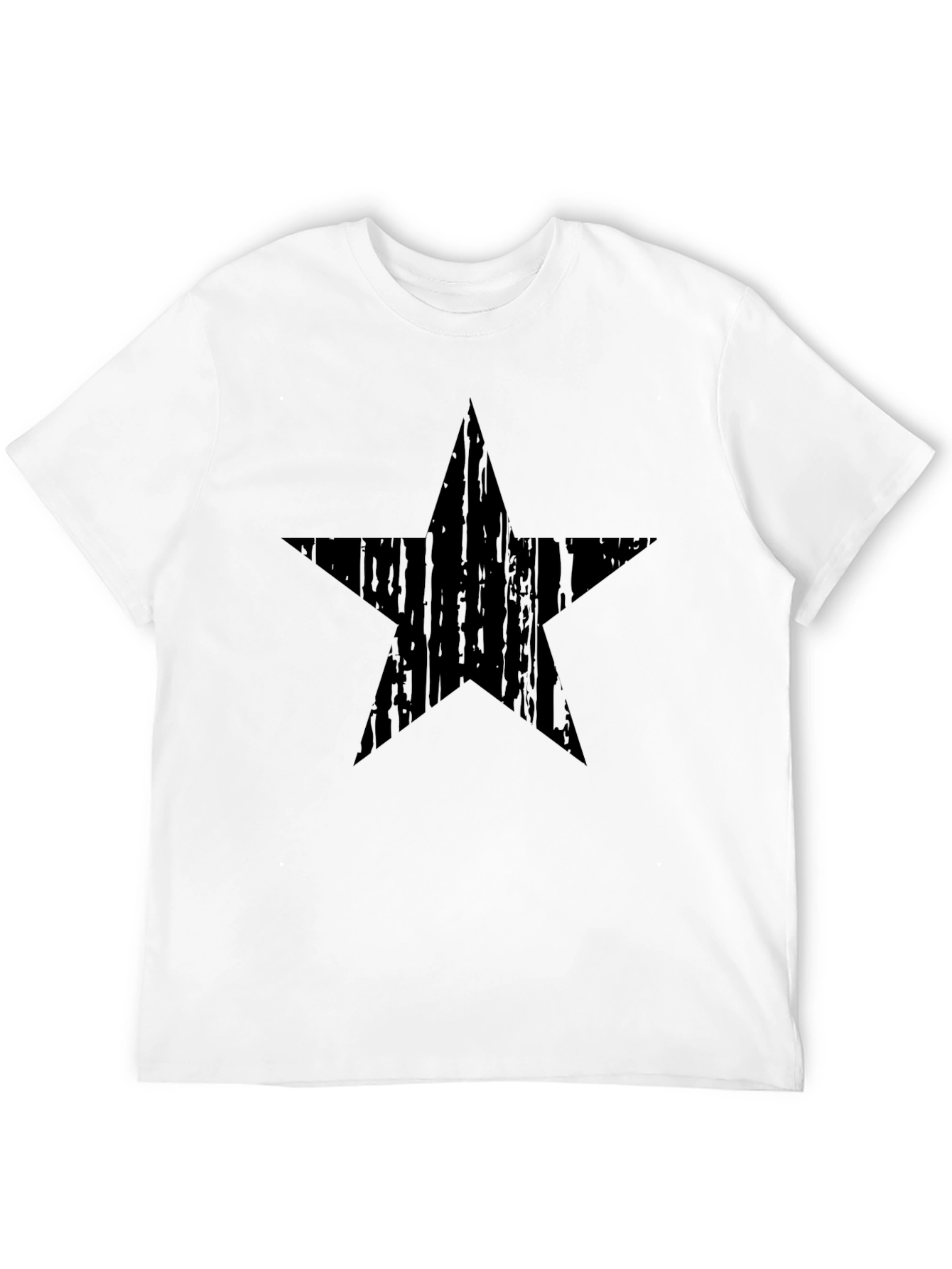 Mens Black Star Graphic Tee
