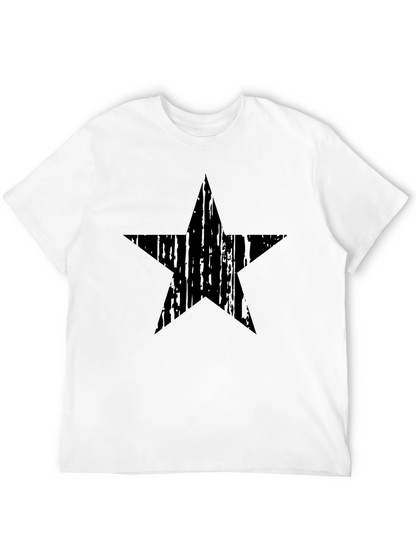 Mens Black Star Graphic Tee