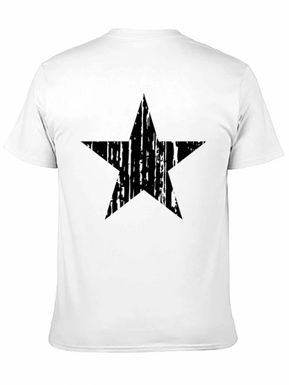 Mens Black Star Graphic Tee