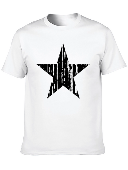 Mens Black Star Graphic Tee