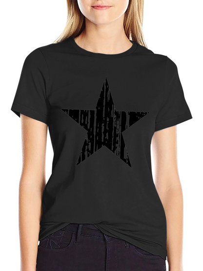 Mens Black Star Graphic Tee