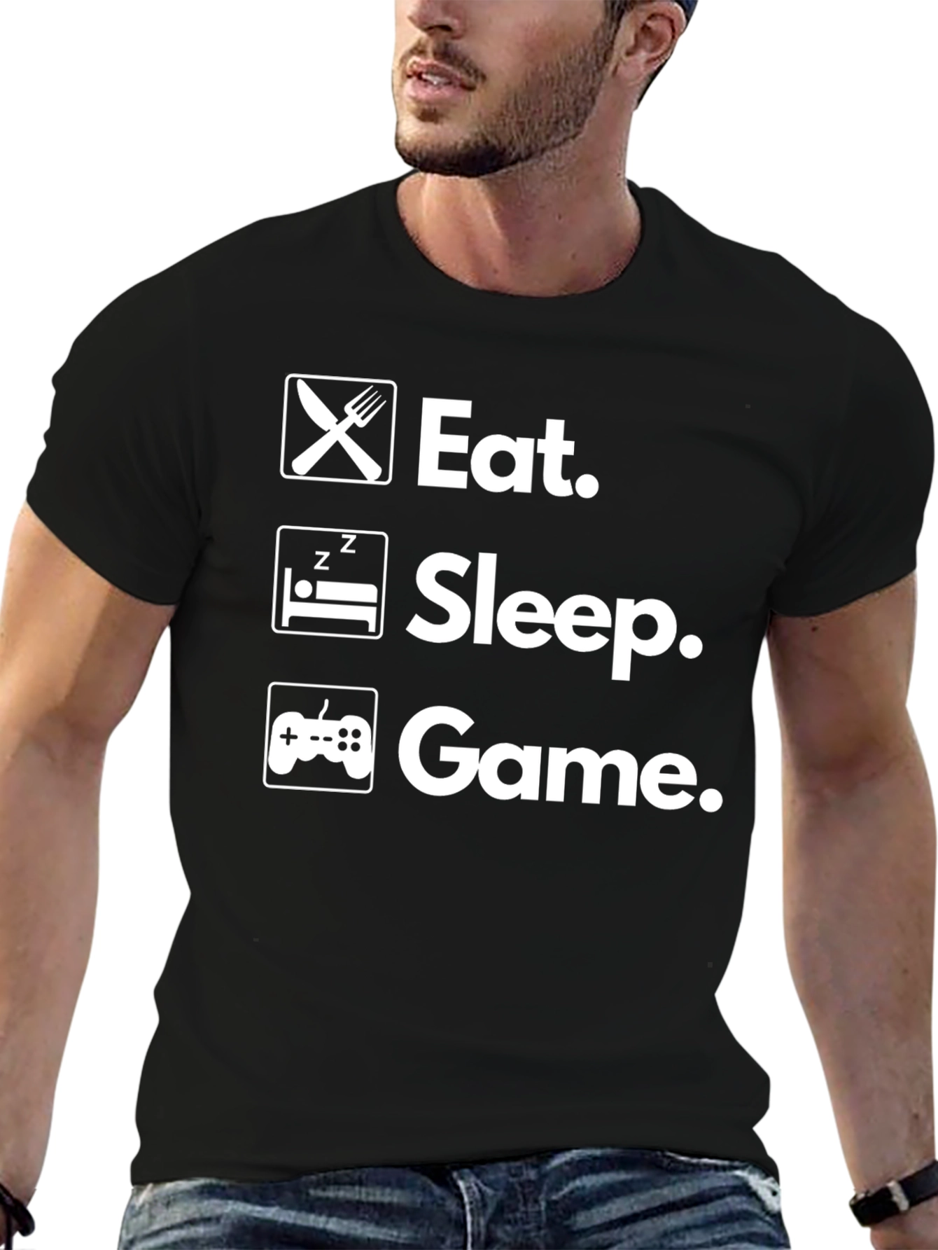 Eat Sleep Game T-Shirt - Gamer Life Tee