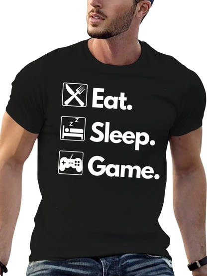 Eat Sleep Game T-Shirt - Gamer Life Tee
