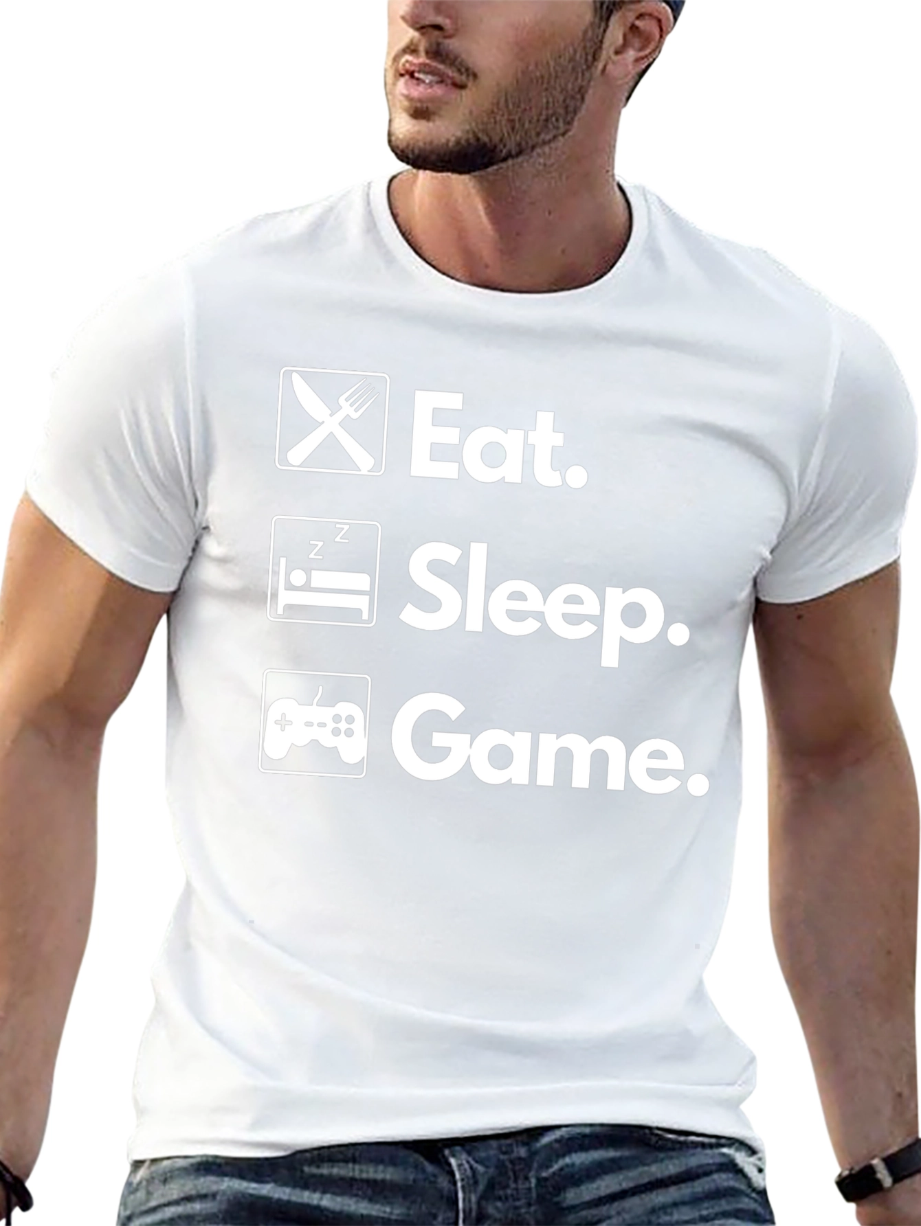 Eat Sleep Game T-Shirt - Gamer Life Tee