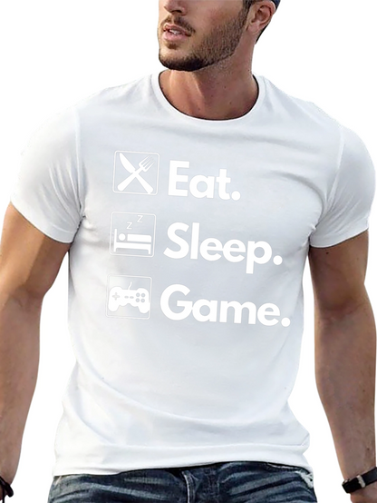 Eat Sleep Game T-Shirt - Gamer Life Tee