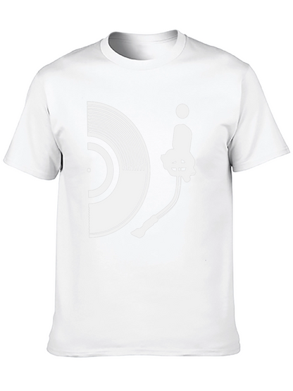 DJ Turntable Graphic T-Shirt - Stylish Music Lover Tee