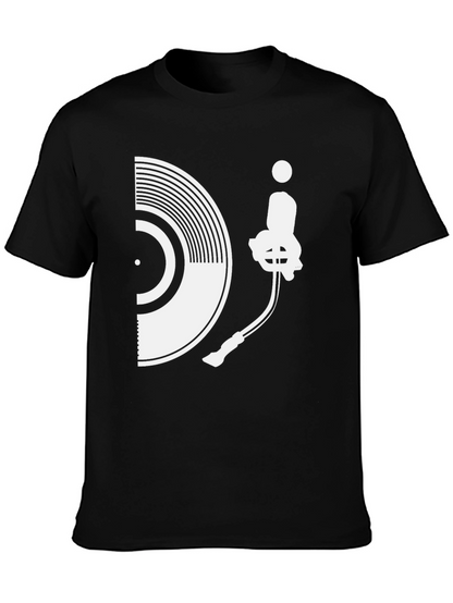DJ Turntable Graphic T-Shirt - Stylish Music Lover Tee