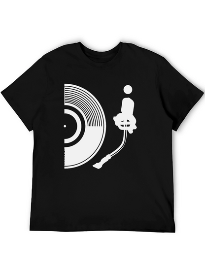 DJ Turntable Graphic T-Shirt - Stylish Music Lover Tee