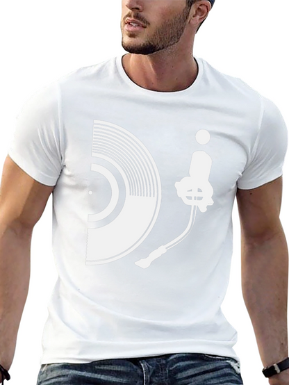 DJ Turntable Graphic T-Shirt - Stylish Music Lover Tee