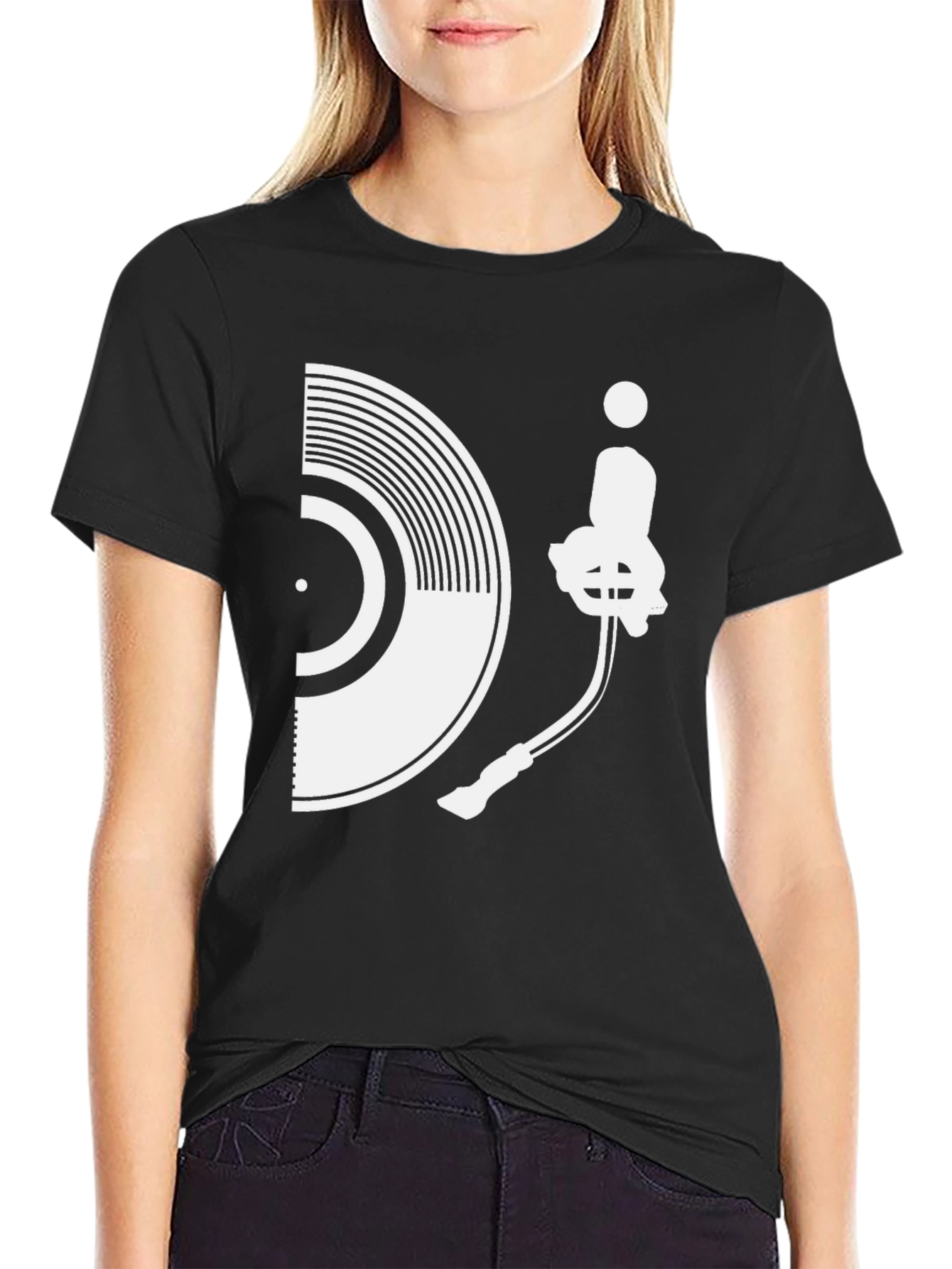 DJ Turntable Graphic T-Shirt - Stylish Music Lover Tee