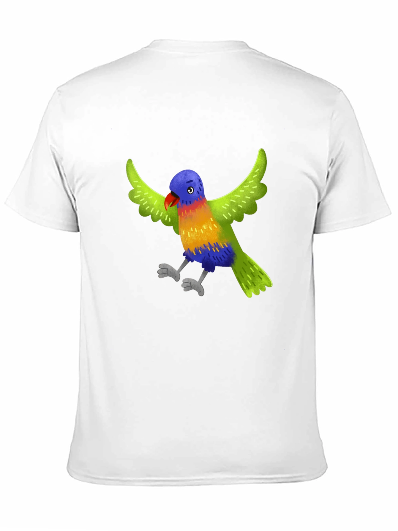 Colorful Parrot Graphic T-Shirt