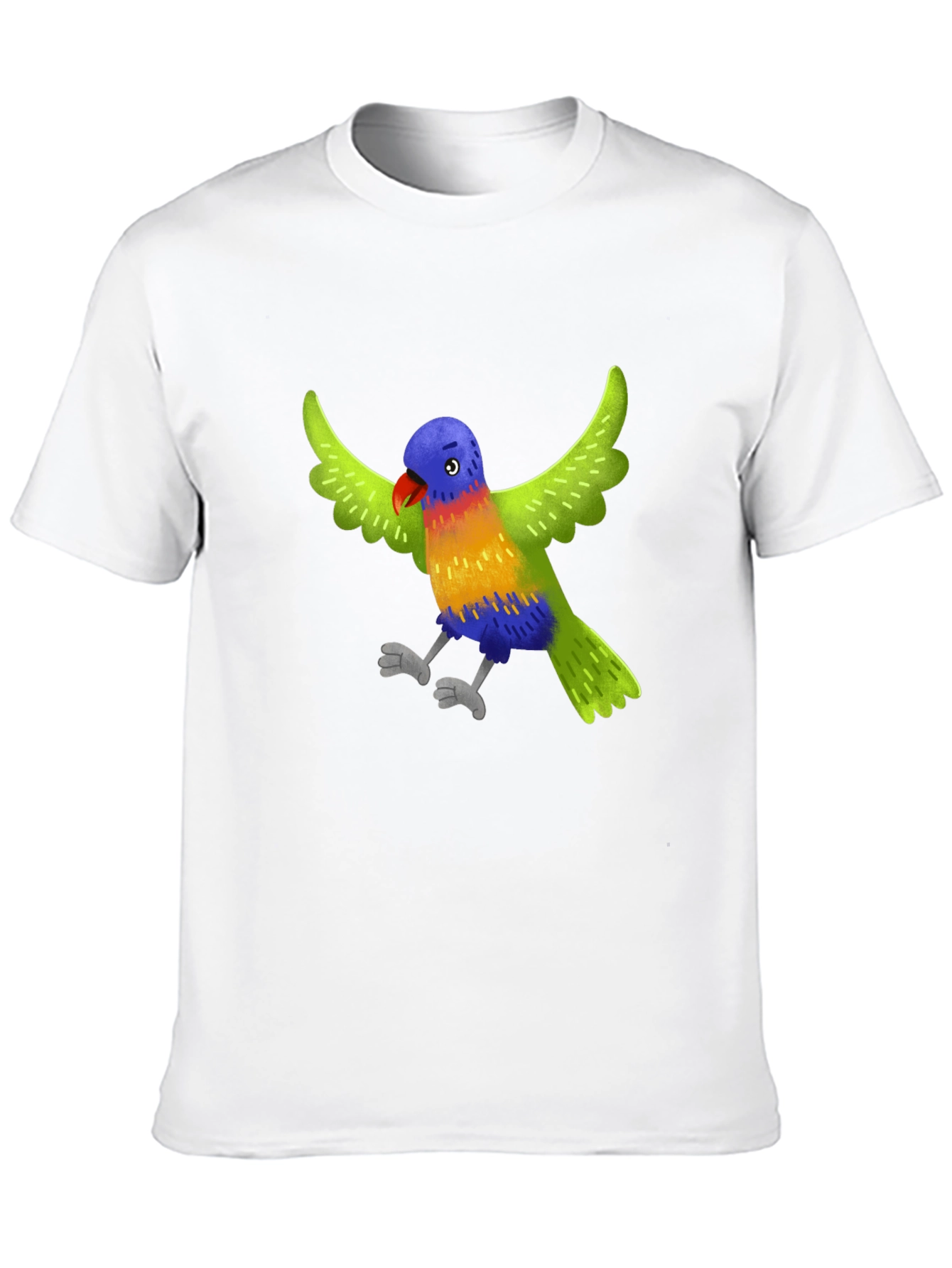 Colorful Parrot Graphic T-Shirt