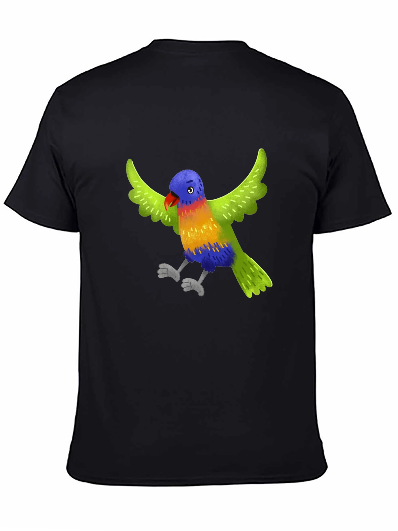 Colorful Parrot Graphic T-Shirt