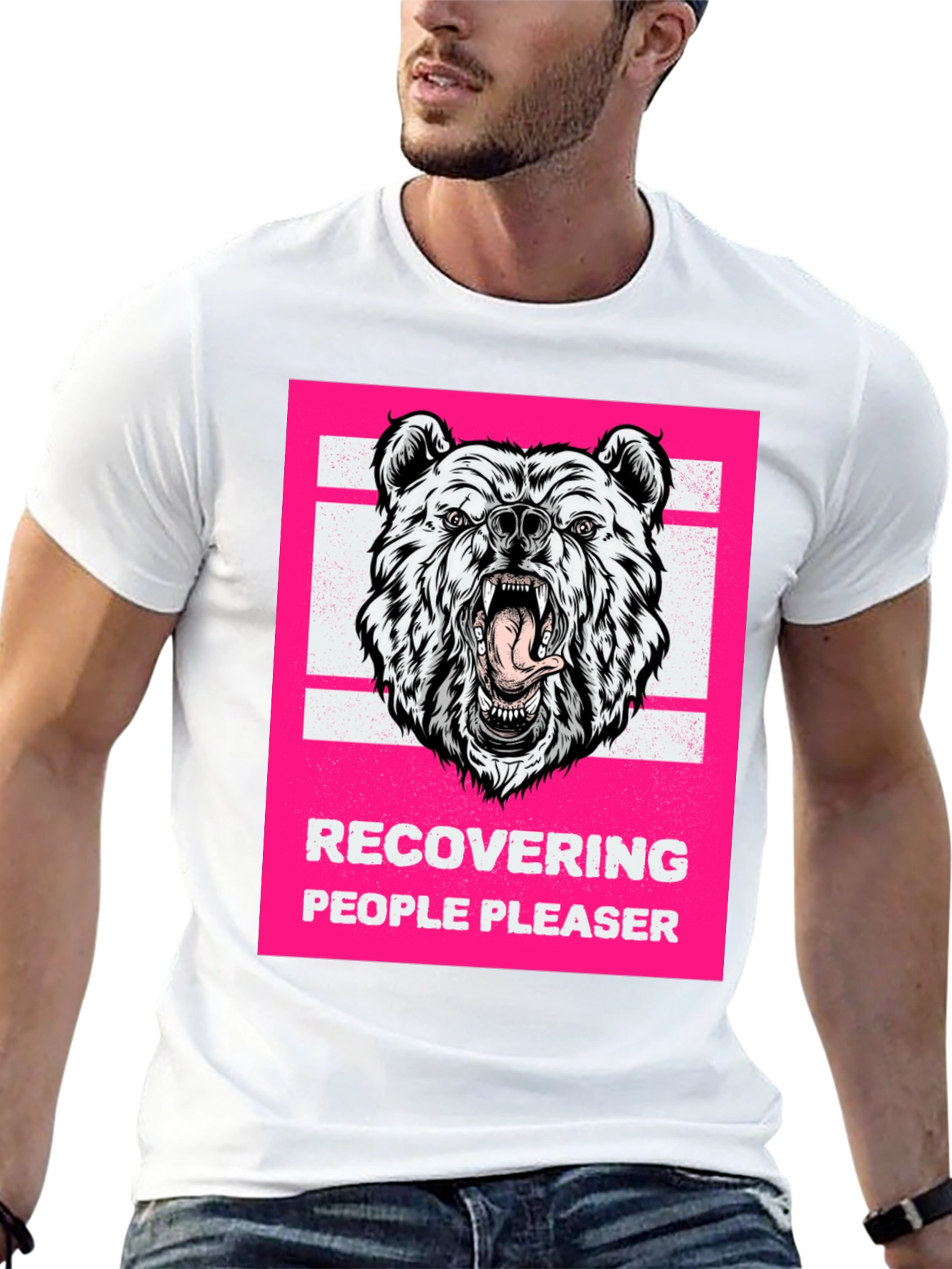 Recovering People Pleaser Bear Graphic Tee