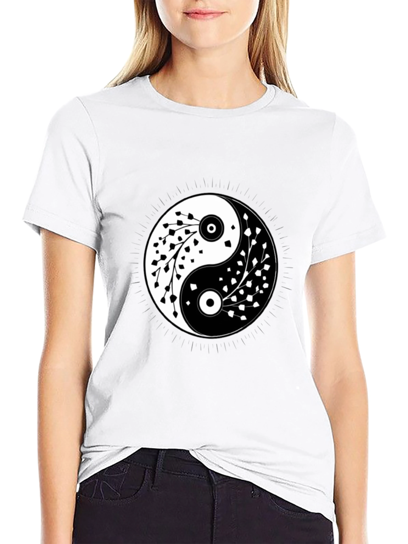 Yin Yang Tree Branch T-Shirt