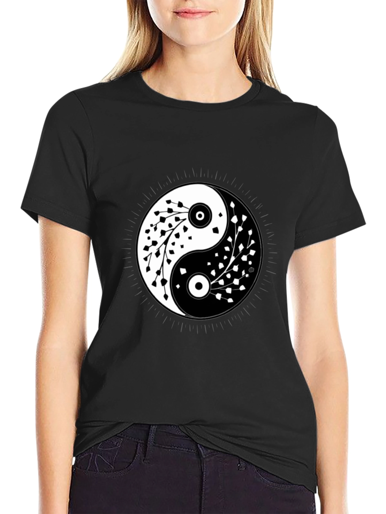 Yin Yang Tree Branch T-Shirt