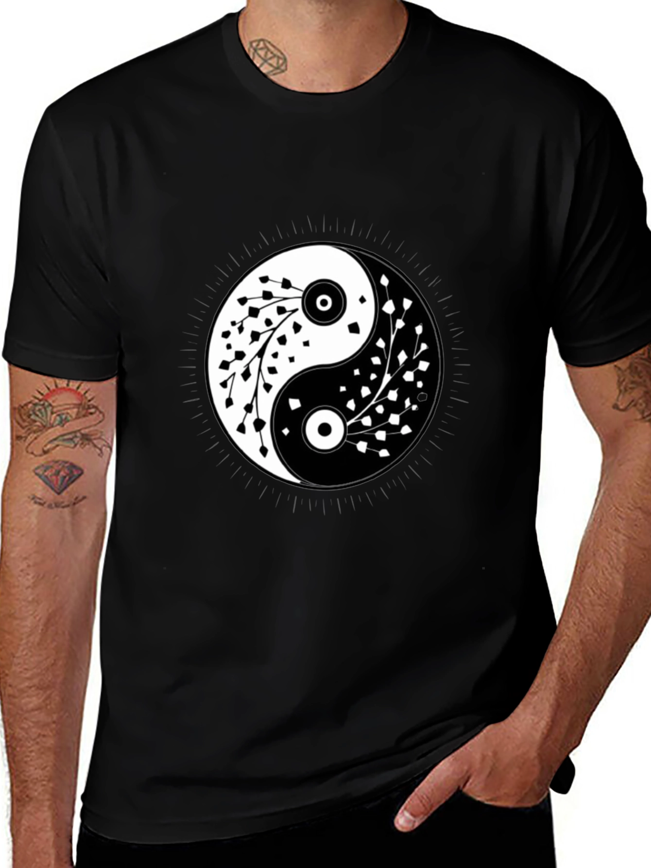Yin Yang Tree Branch T-Shirt