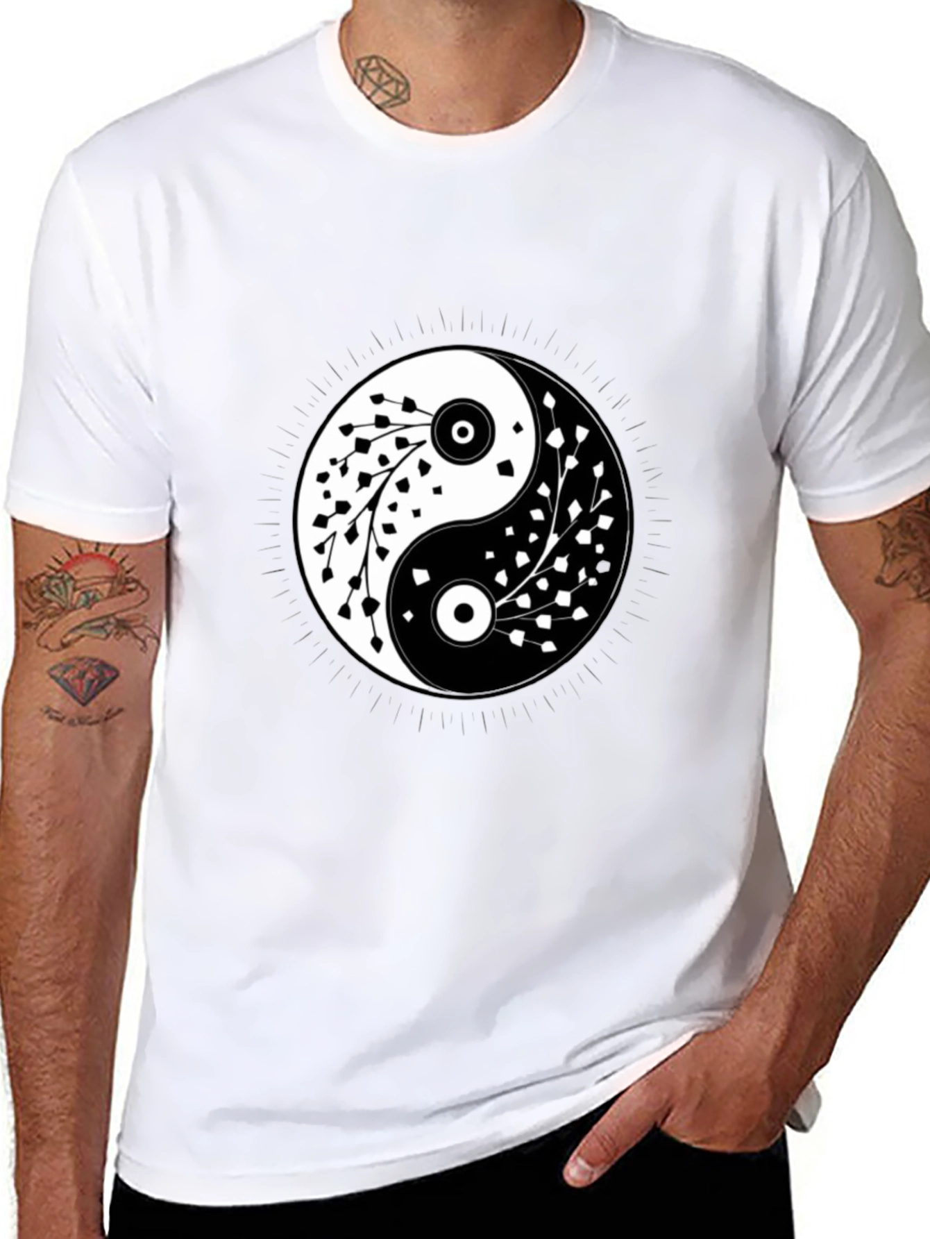 Yin Yang Tree Branch T-Shirt