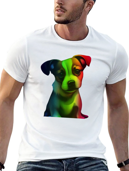 Rainbow Puppy Graphic Tee - Black