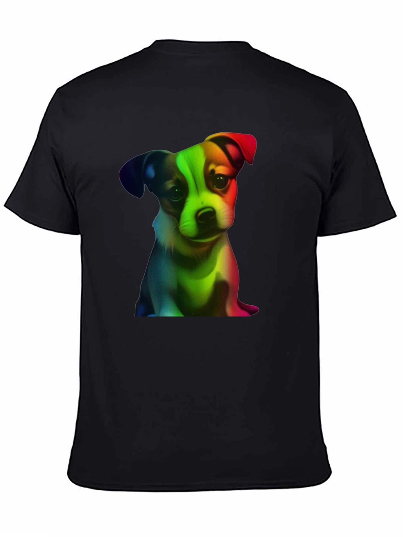 Rainbow Puppy Graphic Tee - Black