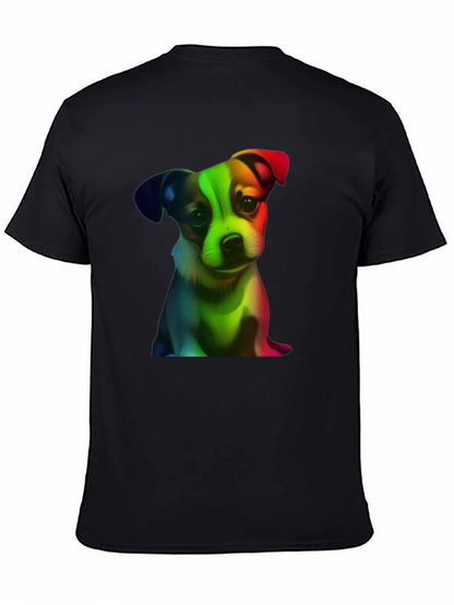 Rainbow Puppy Graphic Tee - Black