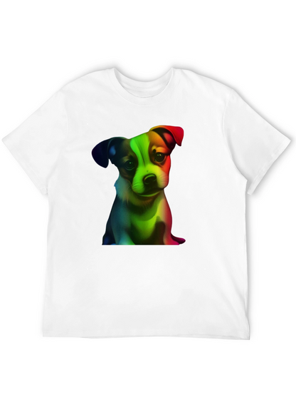 Rainbow Puppy Graphic Tee - Black