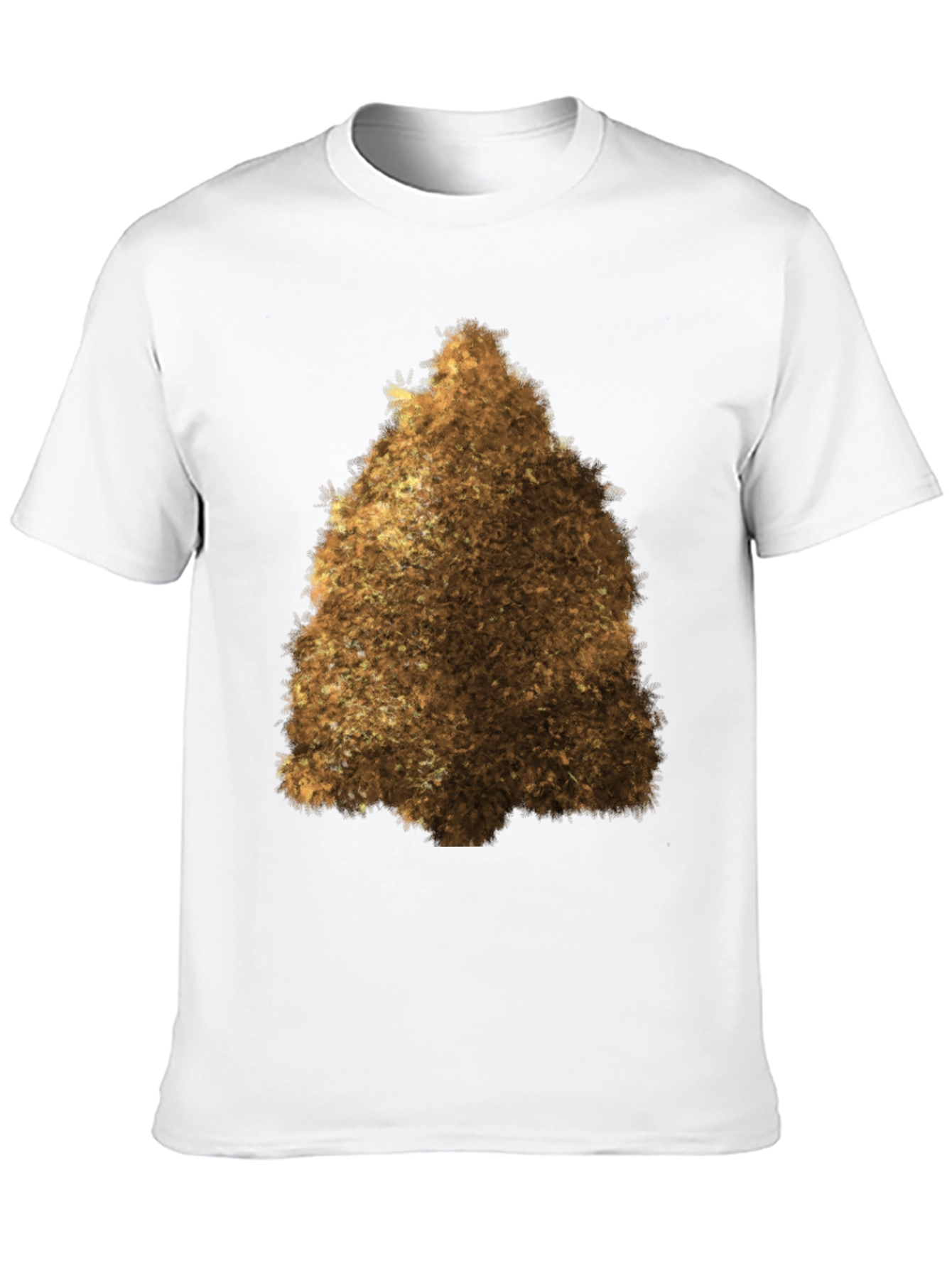 Fuzzy Brown Triangle Graphic Tee - Unisex Black T-Shirt