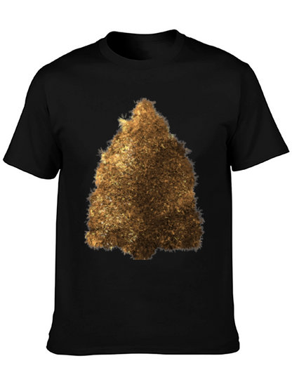 Fuzzy Brown Triangle Graphic Tee - Unisex Black T-Shirt