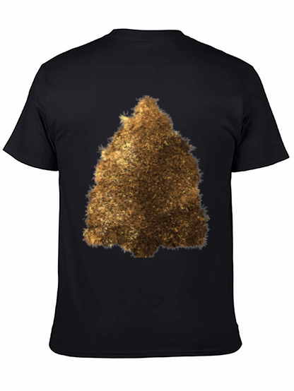 Fuzzy Brown Triangle Graphic Tee - Unisex Black T-Shirt