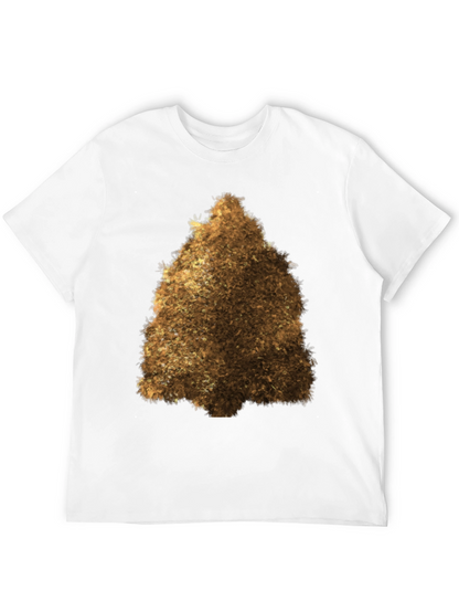 Fuzzy Brown Triangle Graphic Tee - Unisex Black T-Shirt