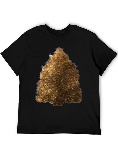 Fuzzy Brown Triangle Graphic Tee - Unisex Black T-Shirt