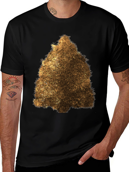 Fuzzy Brown Triangle Graphic Tee - Unisex Black T-Shirt