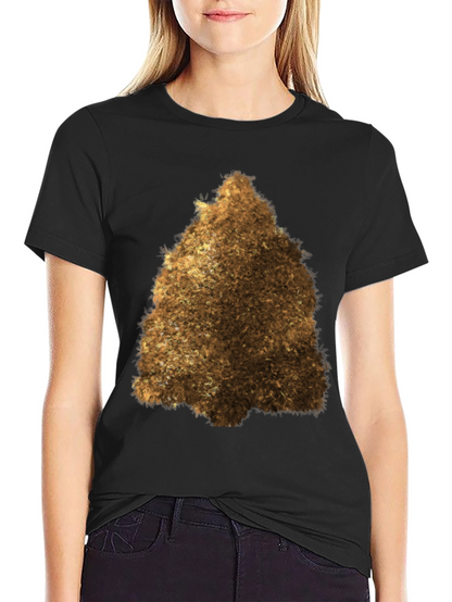 Fuzzy Brown Triangle Graphic Tee - Unisex Black T-Shirt
