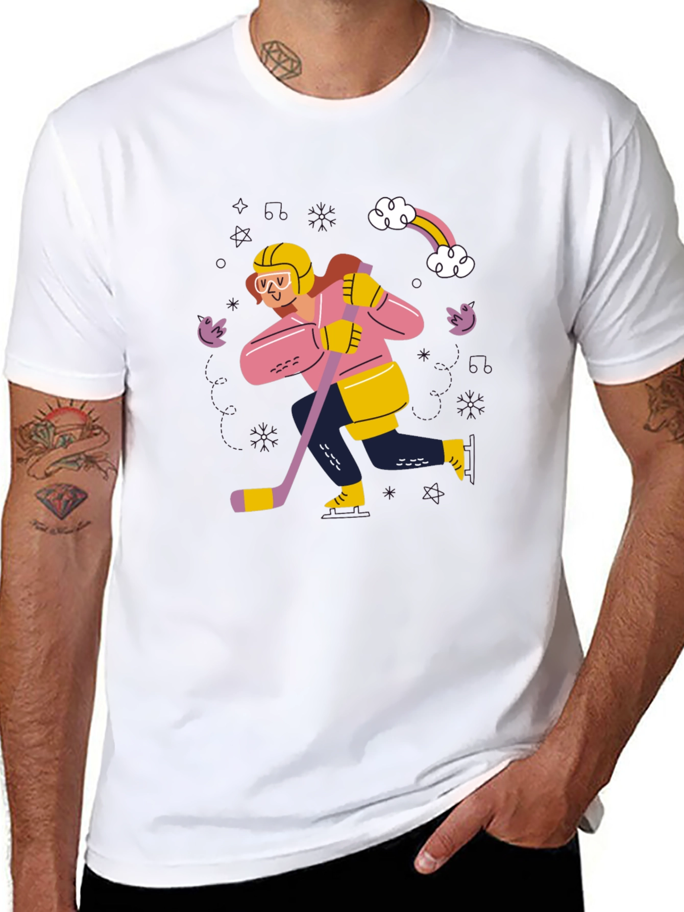 Hockey Player Graphic Tee - Unisex