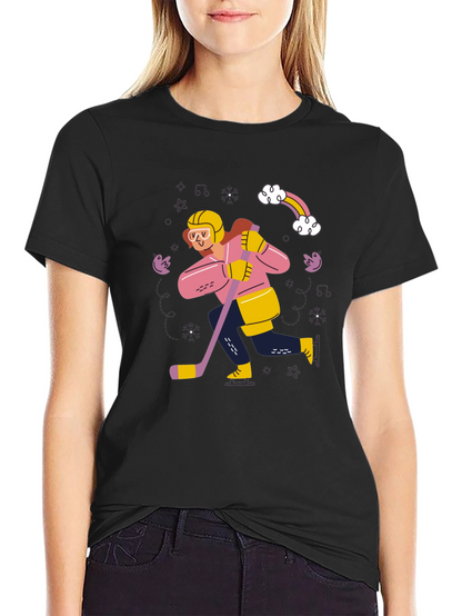 Hockey Player Graphic Tee - Unisex