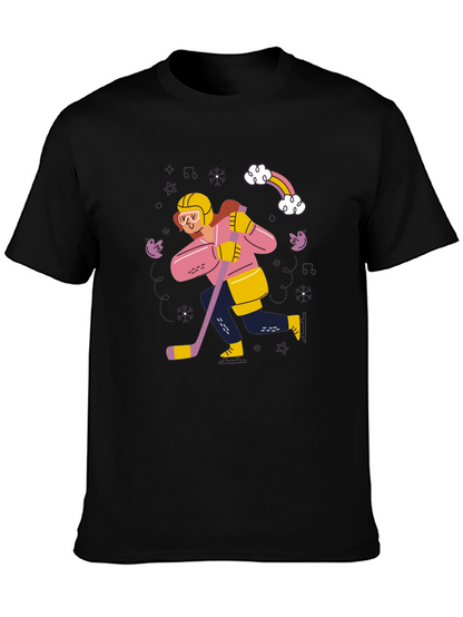 Hockey Player Graphic Tee - Unisex