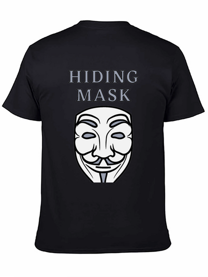 Hiding Mask Graphic Tee - Anonymous Style
