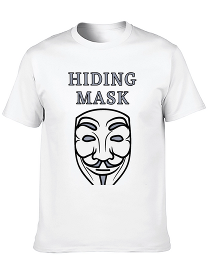 Hiding Mask Graphic Tee - Anonymous Style