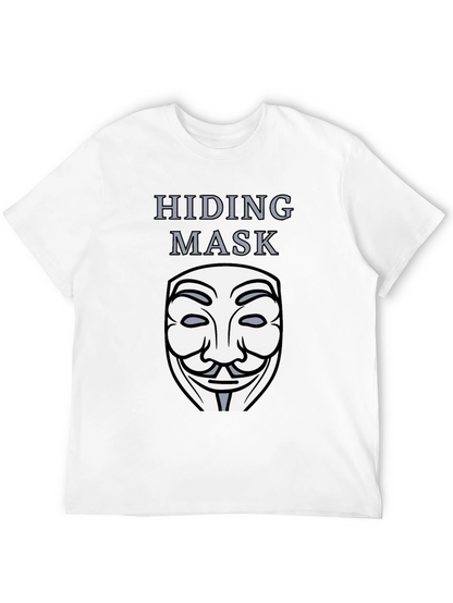 Hiding Mask Graphic Tee - Anonymous Style