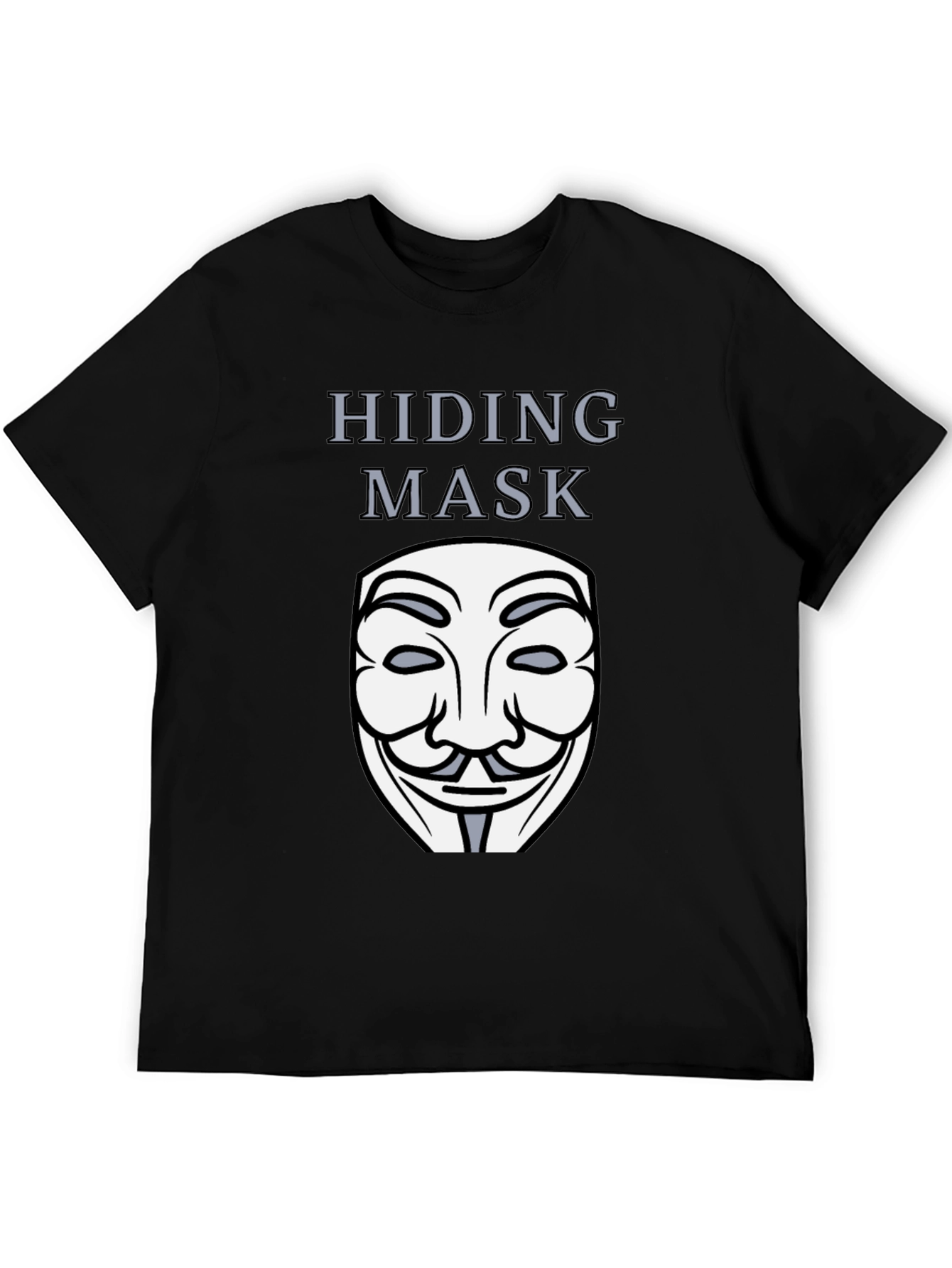 Hiding Mask Graphic Tee - Anonymous Style