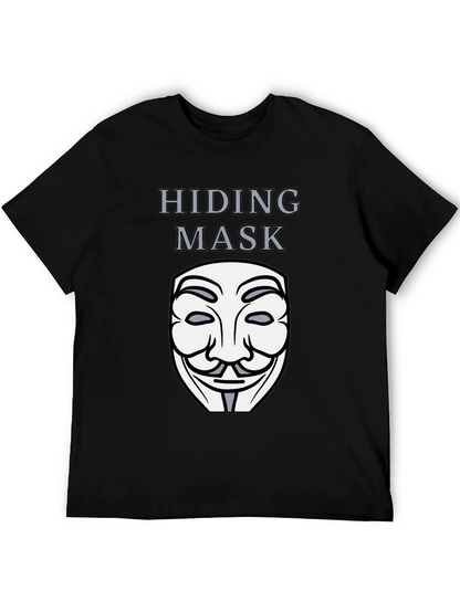 Hiding Mask Graphic Tee - Anonymous Style