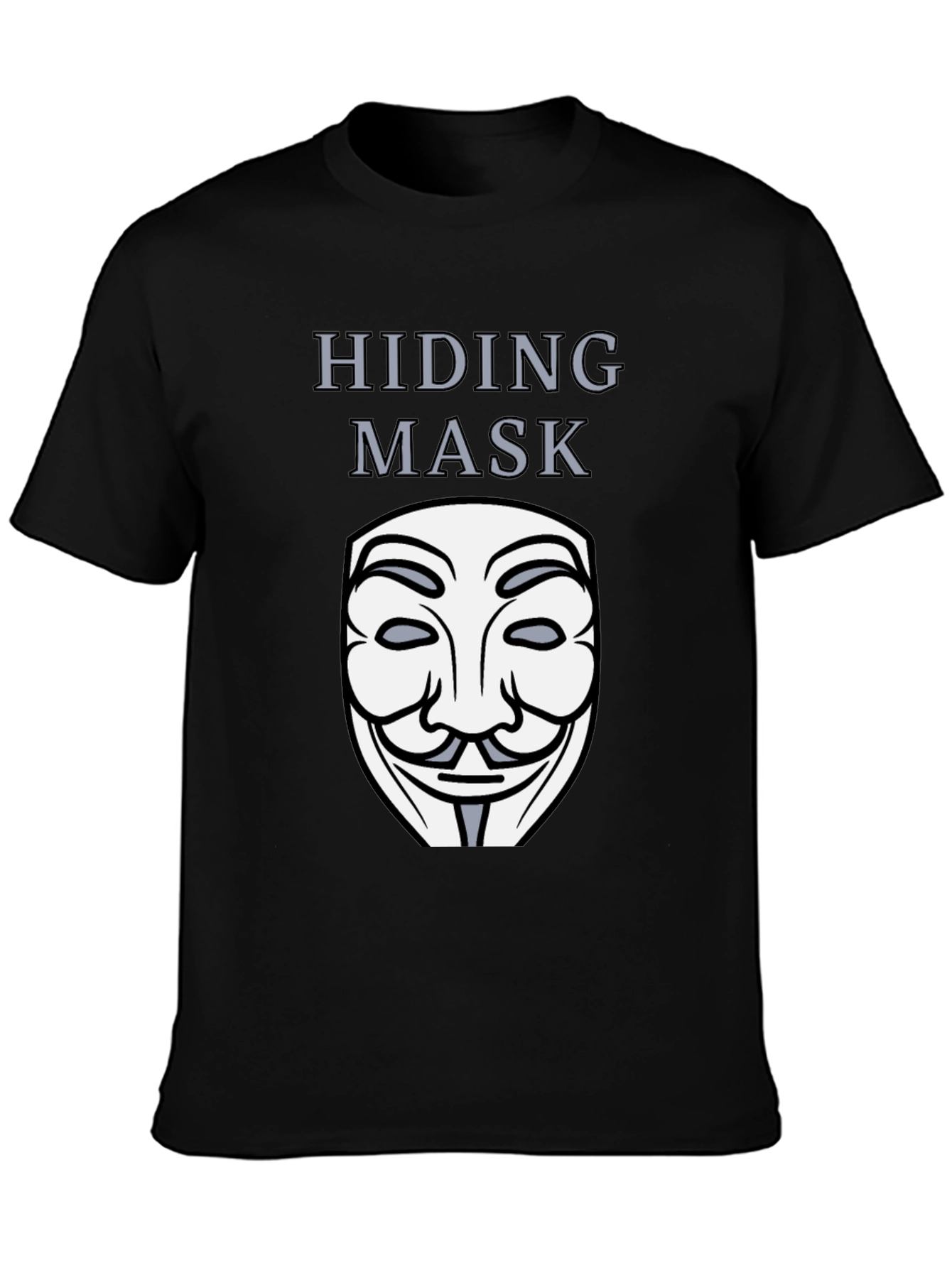 Hiding Mask Graphic Tee - Anonymous Style
