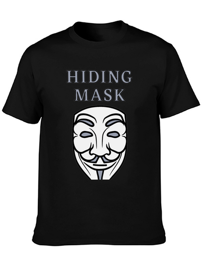 Hiding Mask Graphic Tee - Anonymous Style