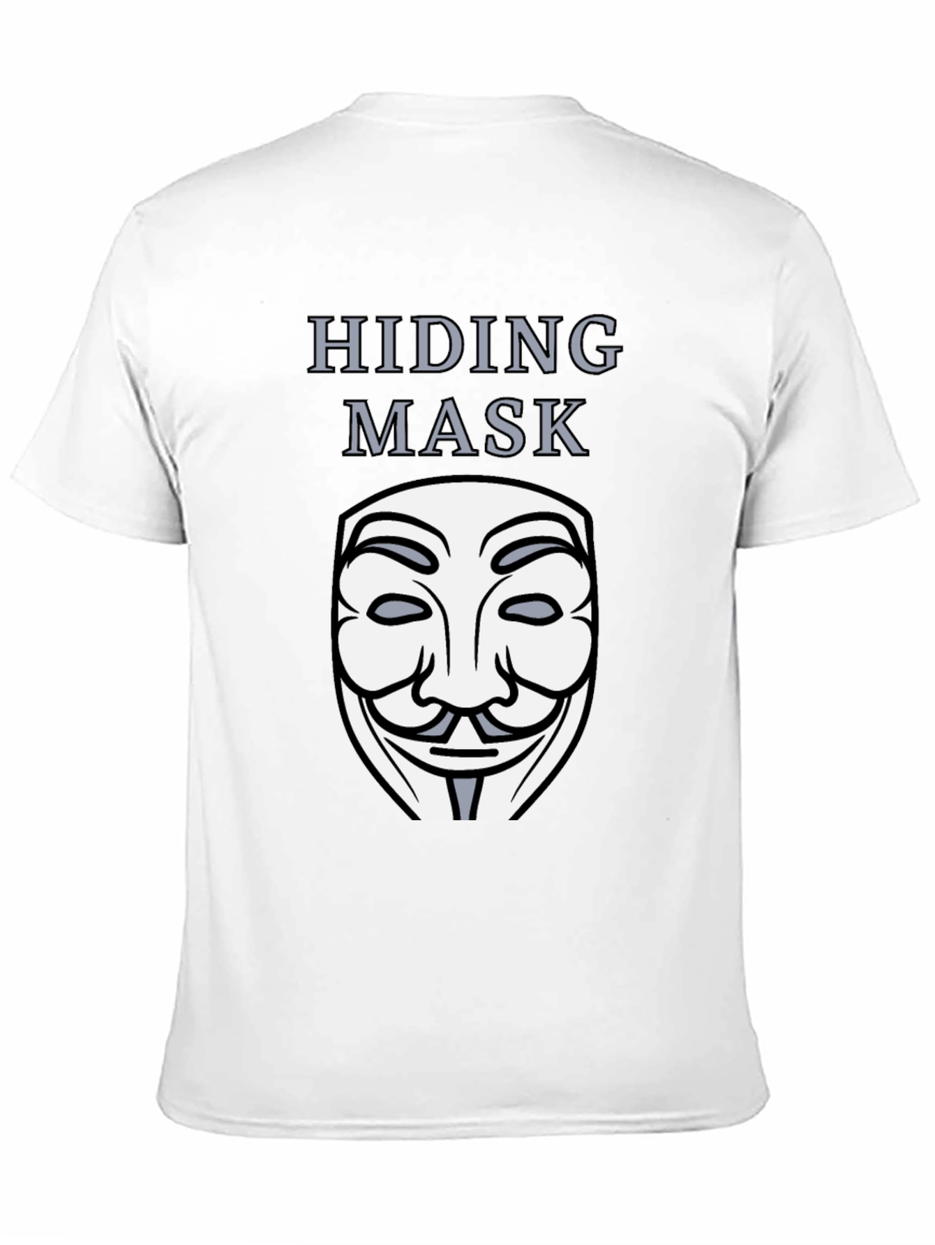 Hiding Mask Graphic Tee - Anonymous Style