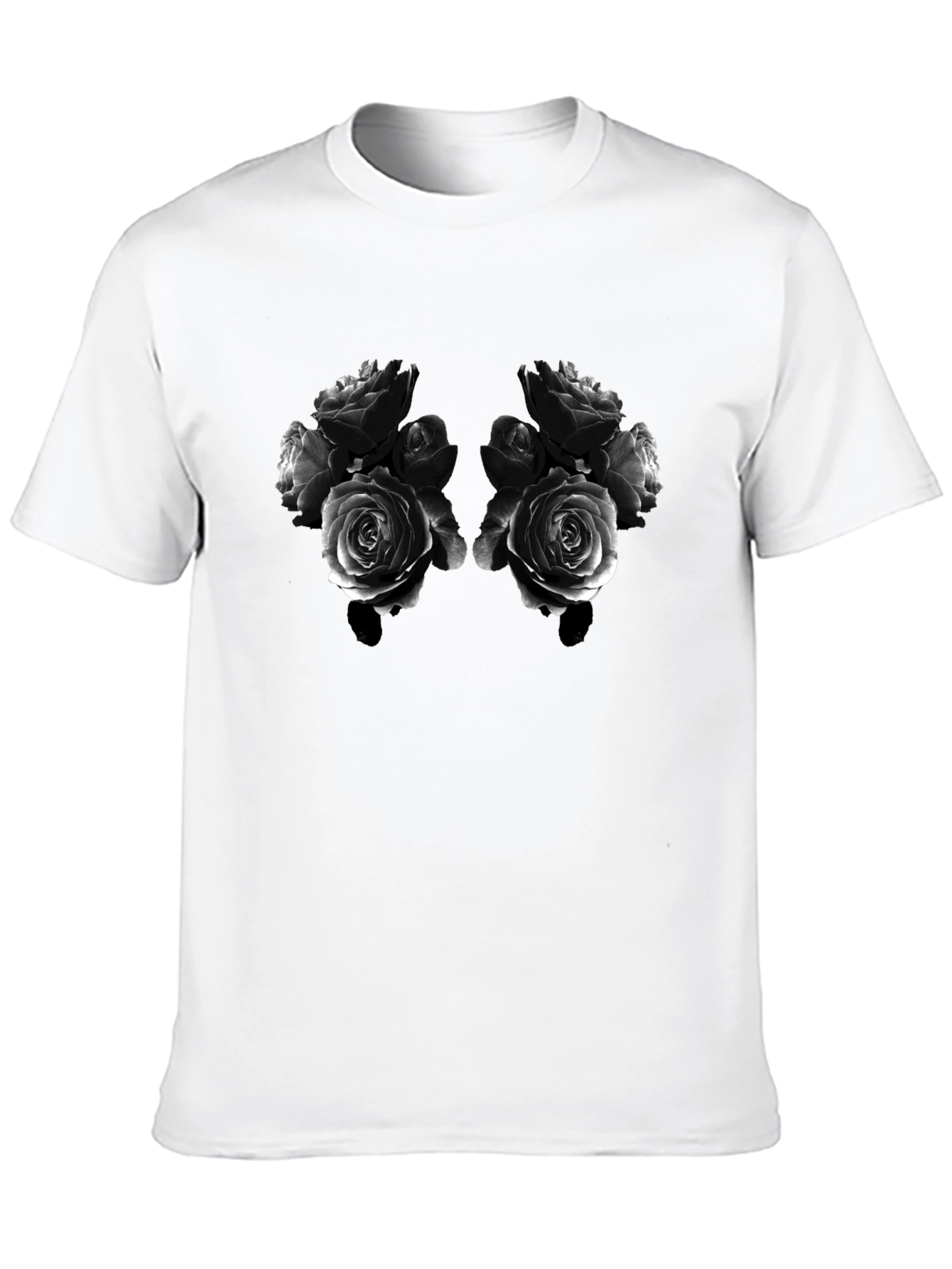 Rose Bouquet Graphic Tee - Black