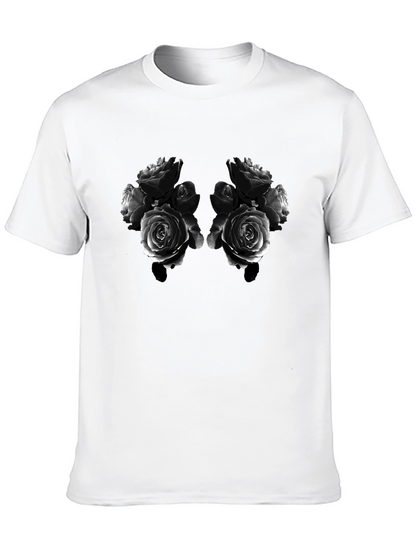 Rose Bouquet Graphic Tee - Black