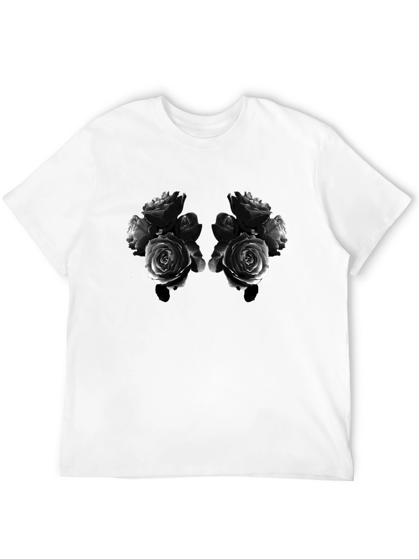 Rose Bouquet Graphic Tee - Black