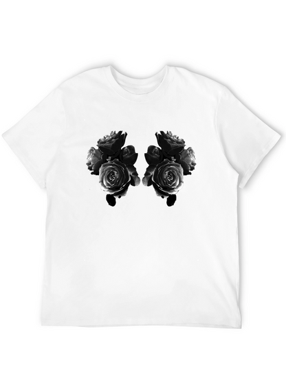 Rose Bouquet Graphic Tee - Black