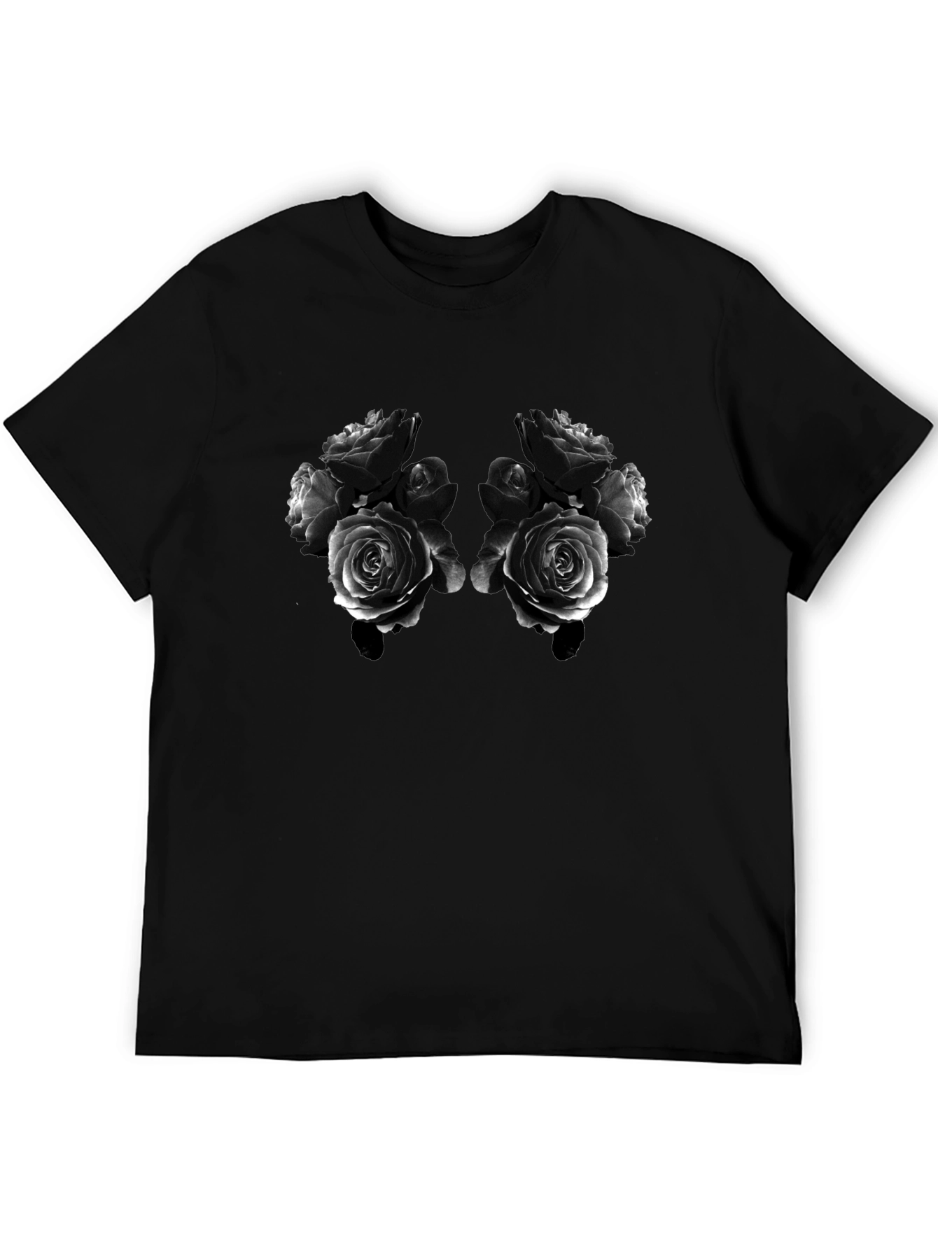 Rose Bouquet Graphic Tee - Black